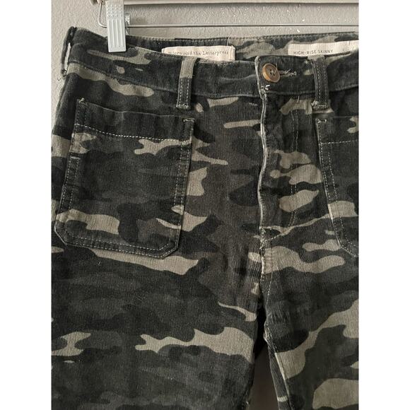 Pilcro And The Letterpress by Anthropologie Pants Green Camo High Rise Skinny - Picture 4 of 10